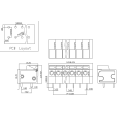 Angle de borne PCB de type à ressort de tangage de 5,08 mm